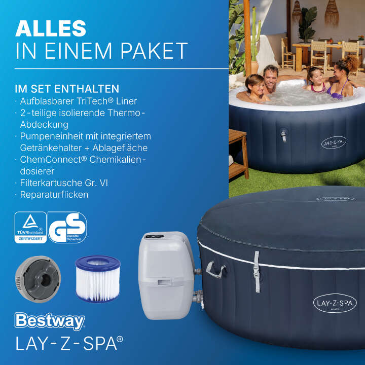 Bestway LAY-Z-SPA Whirlpool Miami AirJet rund 180 x 66 cm